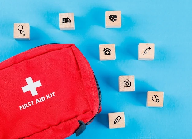 Kit de emergência com material básico
