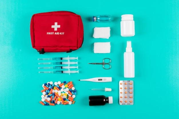 Kit de emergência com material básico