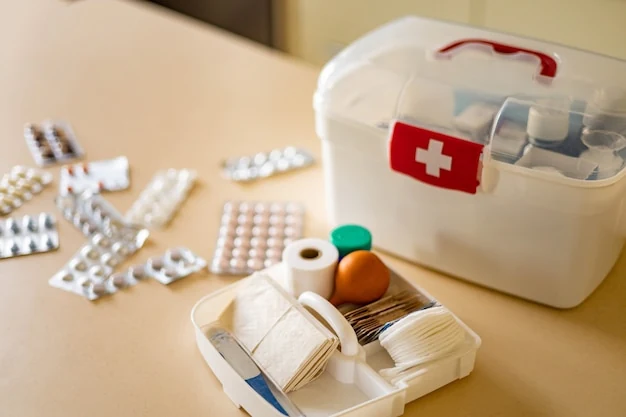 Kit de emergência com material básico