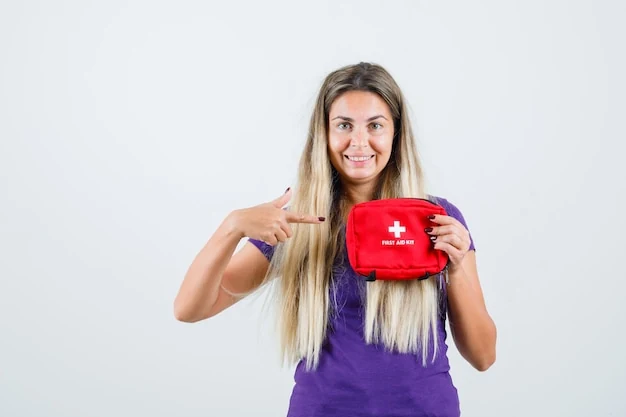 Kit de emergência com material básico