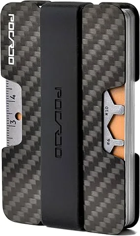Carteira de Homem | RFID Carteira | Porta-cartões Minimalista Fibra de Carbono | Slim Wallet