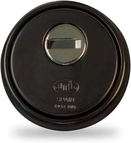 Amig, Escudo de segurança Mod.31, Aço, Corpo reforçado em aço sinterizado, Antifuro, Cor preto mate, Para portas mín. 40 mm de espessura, Entrada de chave de 65 mm de diâmetro