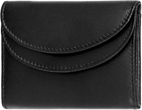 Porta-moedas de Pele Autêntica para Homem e Mulher - Pequeno, Preto, com Proteção RFID #Mini-Comfort