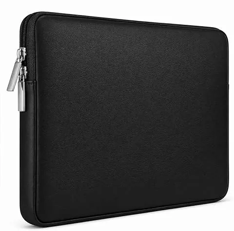 RAINYEAR 11 Polegadas Capa Protetora para Portátil Pele Sintética Impermeável Bolsa Macia Compatível com 11,6 MacBook Chromebook Surface Tablet DELL HP ASUS Laptop Portáteis,Preto