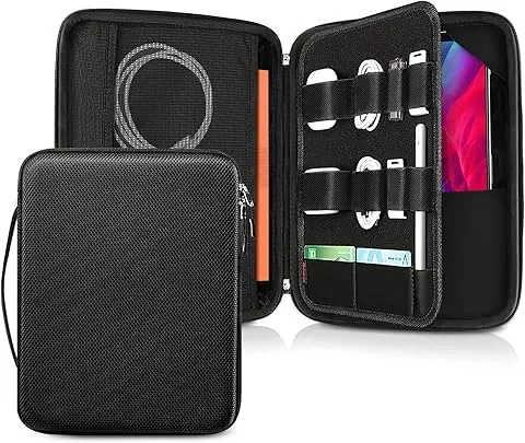 FINPAC Capa de Tablet para 13" iPad Air M4 M3 M2 2026-2024, 13" iPad Pro M5 M4, iPad Pro 12,9", 13" Surface Laptop, Bolsa Portfólio Organizada com Alça de Mão para Magic/Smart Keyboard