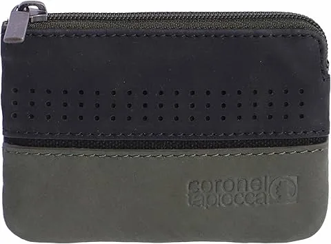 Coronel Tapioca - Carteiras de Homem em Pele - Carteira de Homem com Porta-moedas - Carteira Porta-cartões com Boa Capacidade