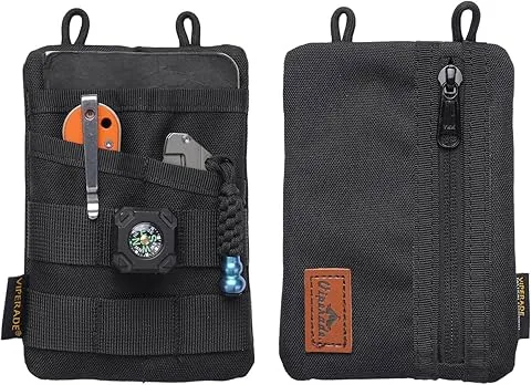 VIPERADE VE3 EDC Organizador de bolsa de ferramentas, organizador de bolso EDC pequeno para homem, organizador de ferramentas múltiplas para lanterna pequena, caneta, caderno