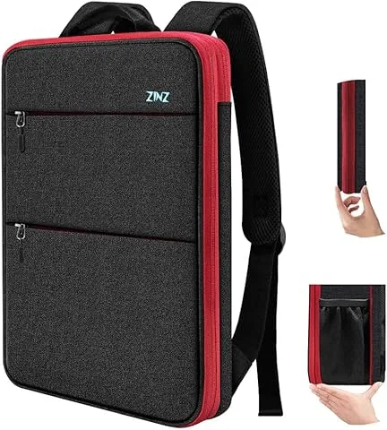 ZINZ Mochila para Portátil Fina e Expansível, Resistente à Água, Compatível com MacBook Pro 14" M4/M3/M2/M1, Mac Air/Pro 13,3", XPS 13 14 e a Maioria dos Portáteis de 13"-14"