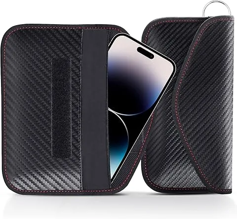 lanpard 2PCS Capa Faraday Telemóvel para Telefone e Chave de Carro, Bolsa Faraday Bloqueador Gaiola Faraday Portátil, Bolsa Blindagem Sinal RFID -XL