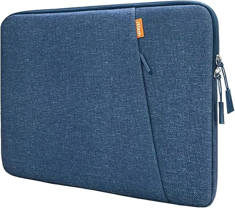 JETech Capa Portátil para 13-14 Polegadas MacBook Neo (A18 Pro), MacBook Air/Pro (M1-M5) 2020-2026, 13-13,6 Polegadas Portátil, Impermeável Antichoque Macia Bolsa com Bolso (Marinho)