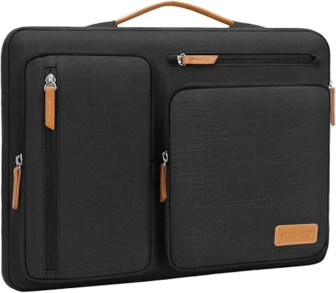 MOSISO Capa Tablet Compatível com 11 Polegadas iPad Pro M4&iPad Air M2 2024, iPad Pro 11 M2 M1, iPad 10.9, iPad 10.2, iPad Air 5/4 10.9, Lateral Aberta Bolsa com 4 Bolsos de Fecho,Preto