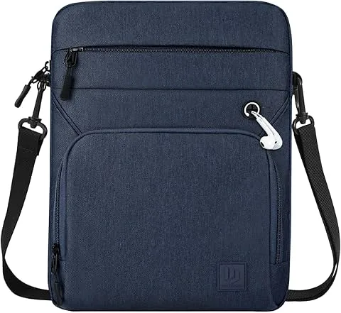 Dadanism 13 Polegadas Bolsa Protetora de Tablet com Alça de Ombro para iPad Pro 13" M5/M4, iPad Air 13" M4/M3, iPad Pro 12,9", MacBook Neo 13", MacBook Air 13" M5/M4, Galaxy Tab S10+ 12,4", Cinza Azul