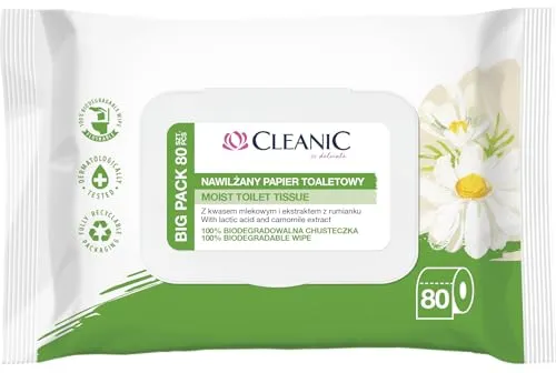 Cleanic Papel Higienico Humedo 80 Piezas