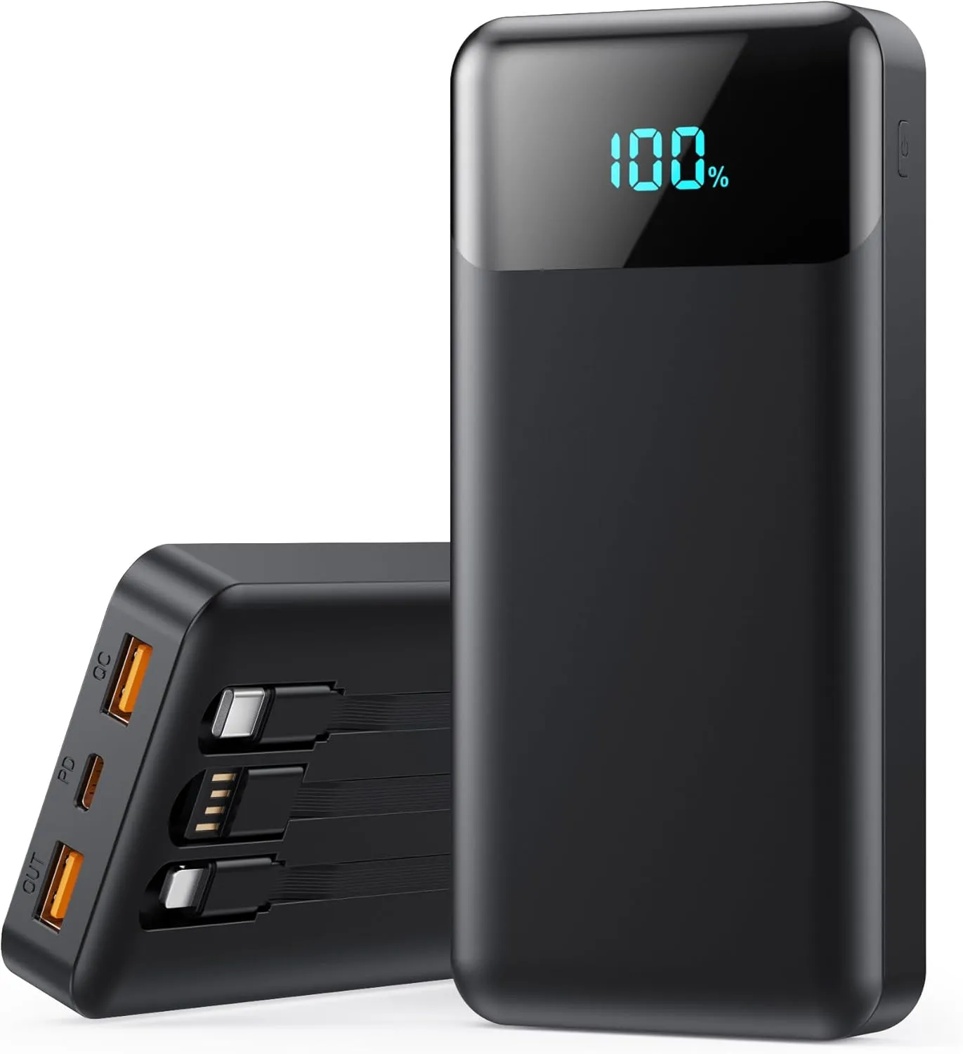 Power Bank 26800mAh con 3 Cables PD 25W
