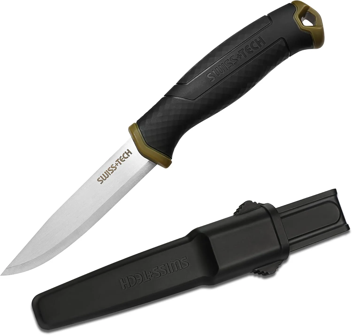Swiss+Tech Cuchillo Hoja Fija con Funda