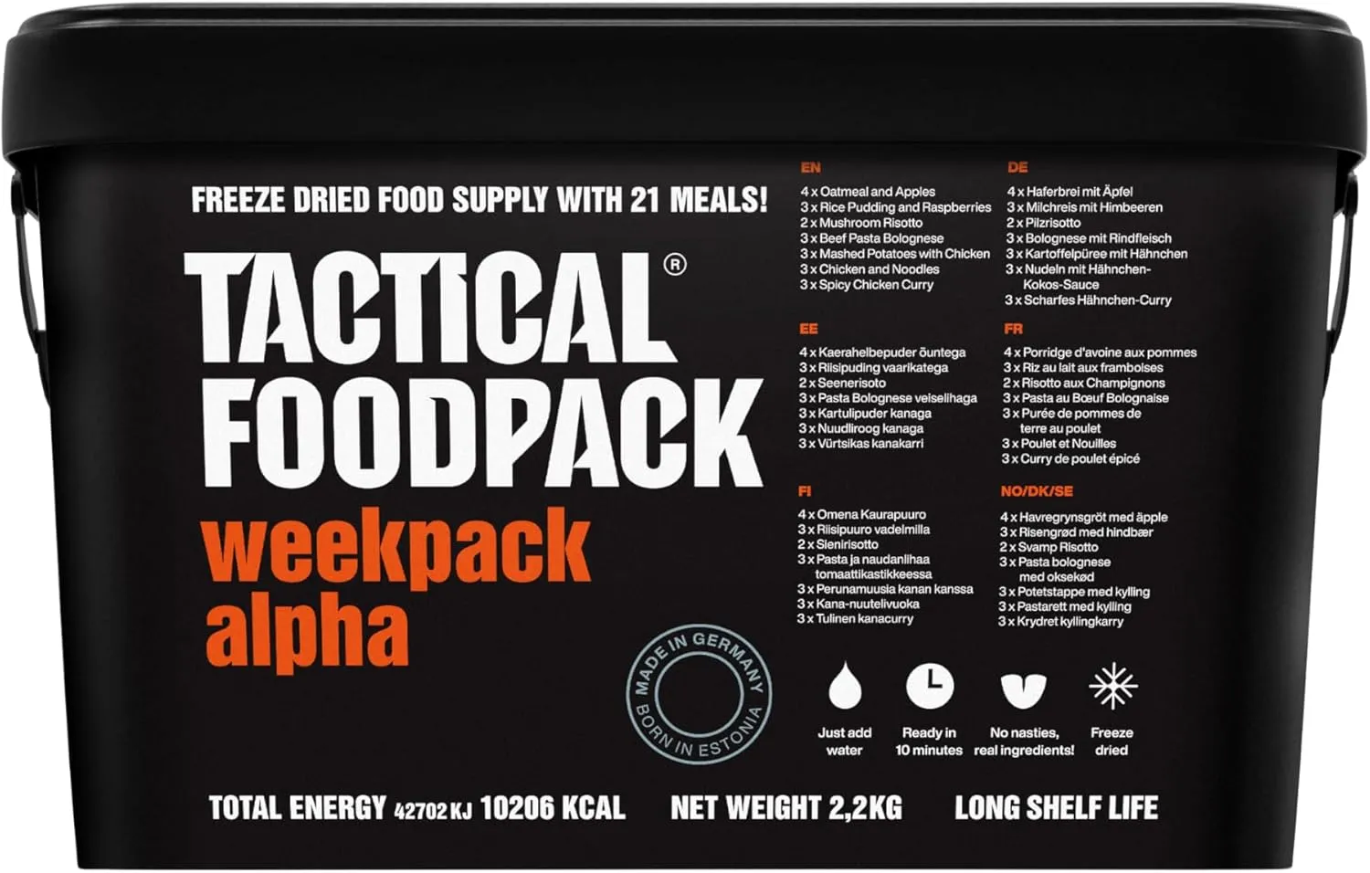Tactical FoodPack Pack Semanal 7 Dias Liofilizado