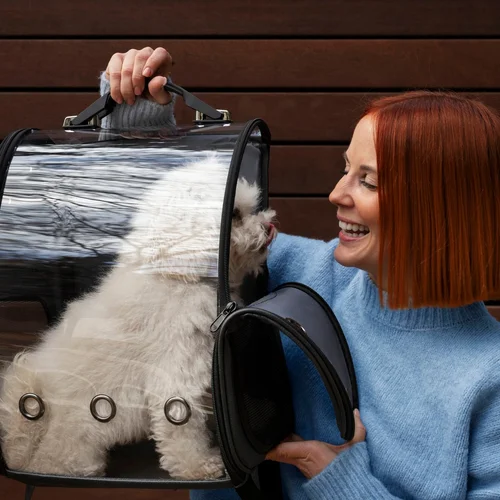 morpilot Transportin Gato Plegable con Cuenco y Bandolera